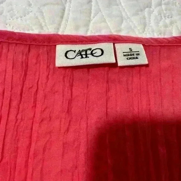 Cato Coral‎ Embroidered Blouse Size Small - Picture 3 of 5